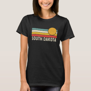 Vintage 80s Sunset Summer Retro Style South Dakota T-Shirt