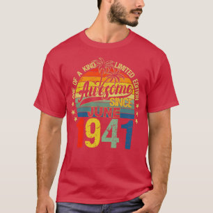 Vintage 81 Years Old June 1941 Decorations 81st Bi T-Shirt