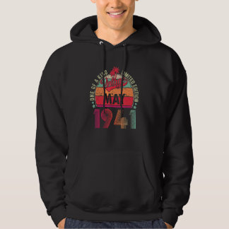 Vintage 81st Birthday Awesome Since May 1941 Hoodie
