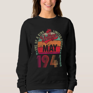 Vintage 81st Birthday Awesome Since May 1941 Sweatshirt