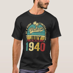Vintage 82 Years Old July 1940 Decorations 82nd Bi T-Shirt