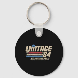 Vintage 84 Retro 41st Birthday Top For Men 1984 Da Keychain