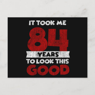 Vintage 84 Years Old Funny 84th Birthday Gift Postcard