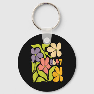 Vintage 86 47 Anti-trump Flower President Keychain