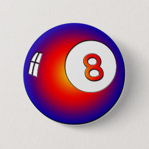 Vintage 8 Ball 2 Inch Round Button