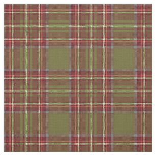 Vintage 8 dark odee green/red/blue/white plaid fabric