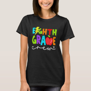 Vintage 8th Eighth Grade Crew Teachers Kids Back T T-Shirt