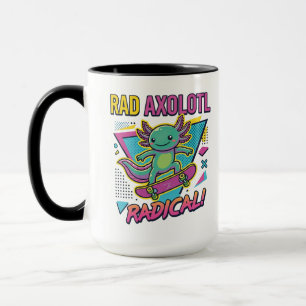 Vintage 90s Axolotl Skateboard Radical neoteny Mug