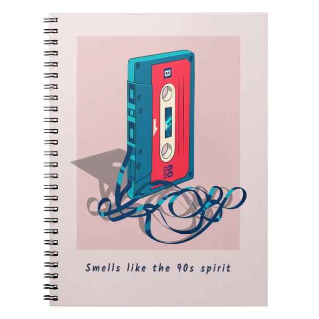 Vintage ’90s Cassette Tape Notebook (Front)