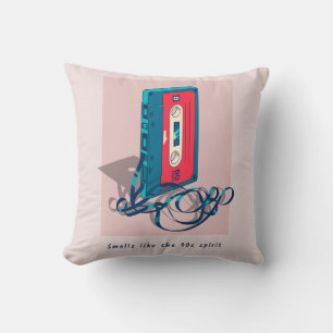 Vintage ’90s Cassette Tape Throw Pillow