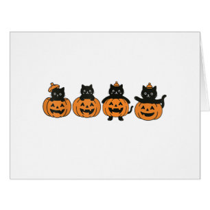 Vintage 90s Cat Halloween Pumpkin Black Cat