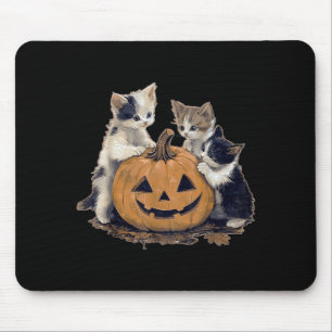 Vintage 90s Cat Halloween Retro Halloween Vintage  Mouse Pad