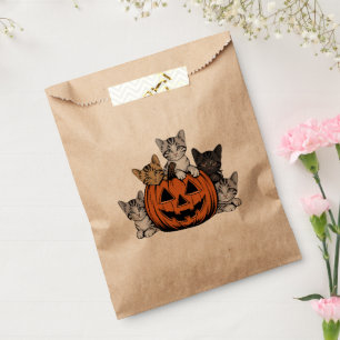Vintage 90s Cat Halloween Retro Spooky Season  Favour Bag