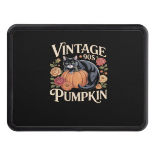 Vintage 90s Cat Pumpkin Halloween Retro Floral Spo Trailer Hitch Cover