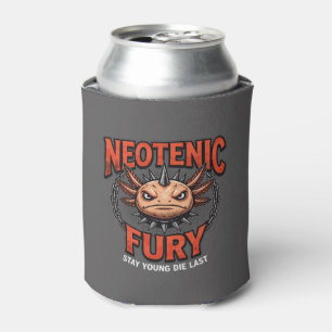Vintage 90s Heavy Metal Axolotl Band Tour Parody Can Cooler