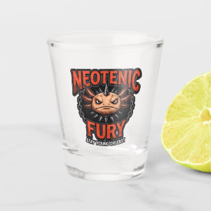 Vintage 90s Heavy Metal Axolotl Band Tour Parody Shot Glass