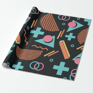 Vintage 90s Memphis Pattern Wrapping Paper