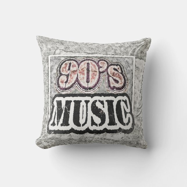 Vintage 90's Music - Pillow (Front)