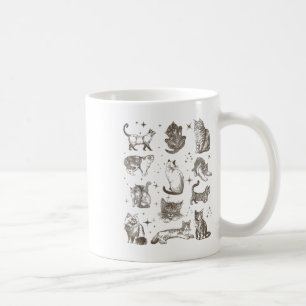 Vintage 90s Tattoo Retro Cats In Space _1 Coffee Mug
