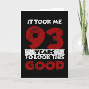 Vintage 93 Years Old Funny 93rd Birthday Gift Card