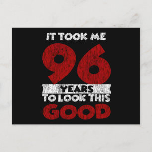 Vintage 96 Years Old Funny 96th Birthday Gift Postcard
