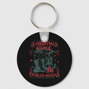 Vintage A Christmas Carol Xmas Light Academia Lite Keychain