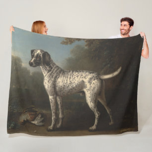 Vintage A Grey Spotted Hound John Wootton Fleece Blanket
