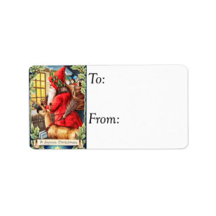 Vintage A Joyous Christmas Gift Tag