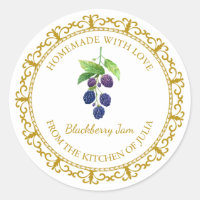 Vintage à la maison Blackberry Jam Étiquette l Bla