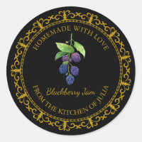Vintage à la maison Blackberry Jam Étiquette l Noi