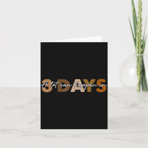 Vintage A Lot Can Happen In 3 Days Vintage Faith R Card