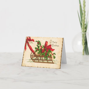 Vintage A Merry Christmas Card