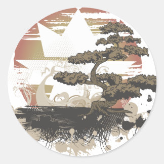 Vintage A.Okay Bonsai Classic Round Sticker