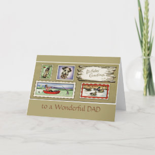 Vintage à un merveilleux papa carte de voeux d'ann