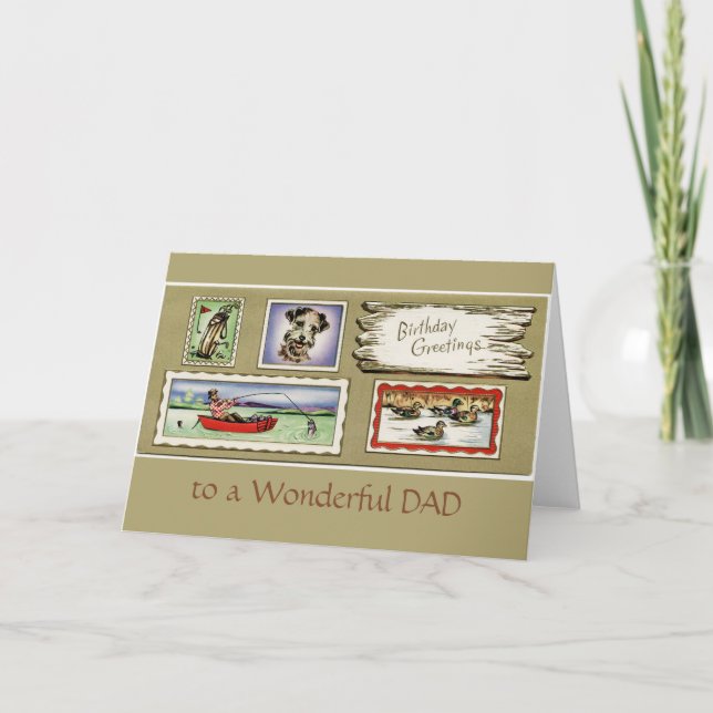 Vintage à un merveilleux papa carte de voeux d'ann (Devant)