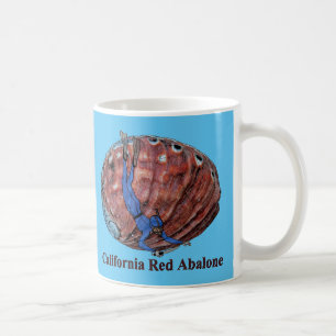 Vintage Abalone Shell with a Freediving Diver URM Coffee Mug