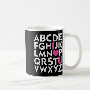 Vintage Abc I Love You Heart Alphabet Valentines D Coffee Mug