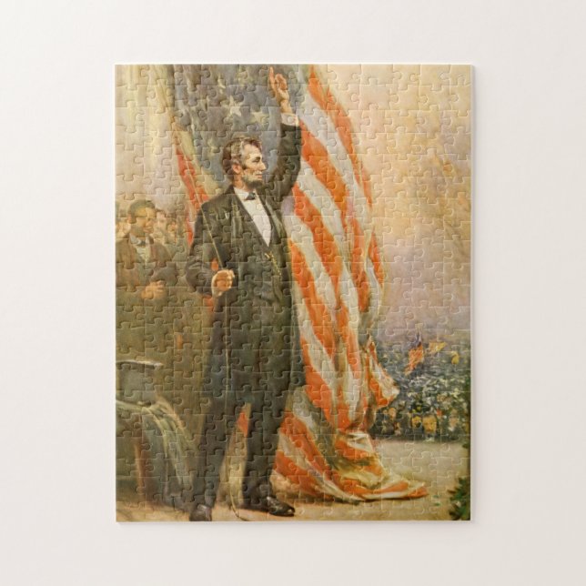 Vintage Abe Lincoln American President Independent Jigsaw Puzzle (Vertical)