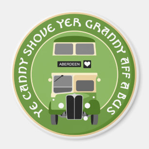 Vintage Aberdeen Bus à deux étages Magnet