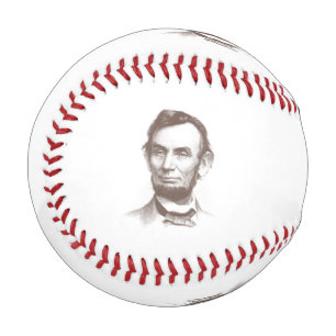 Vintage Abraham Lincoln Portrait Baseball