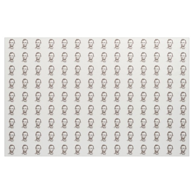 Vintage Abraham Lincoln Portrait Fabric (Yard)
