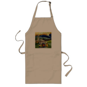 Vintage Abruzzo Italy Travel Poster Long Apron