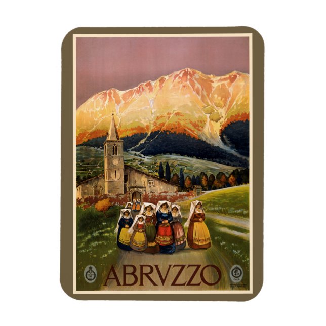 Vintage Abrvzzo Italy magnet (Vertical)
