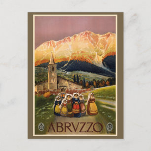 Vintage Abrvzzo Italy postcard