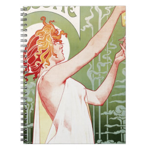 Vintage Absinthe Robette Ad Art Nouveau Notebook