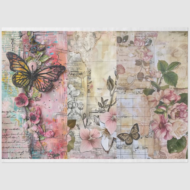 Vintage Abstract Art Decoupage Tissue Paper (Front)