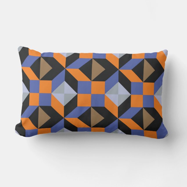 Vintage abstract background lumbar pillow (Front)
