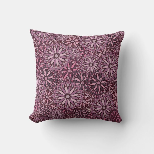 Vintage abstract background. Mandala style. seamle Throw Pillow (Front)