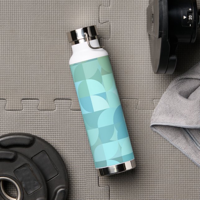 Vintage Abstract Blue Water Bottle (Gym)