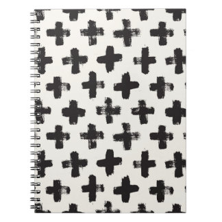 Vintage Abstract Brush Strokes Background Notebook